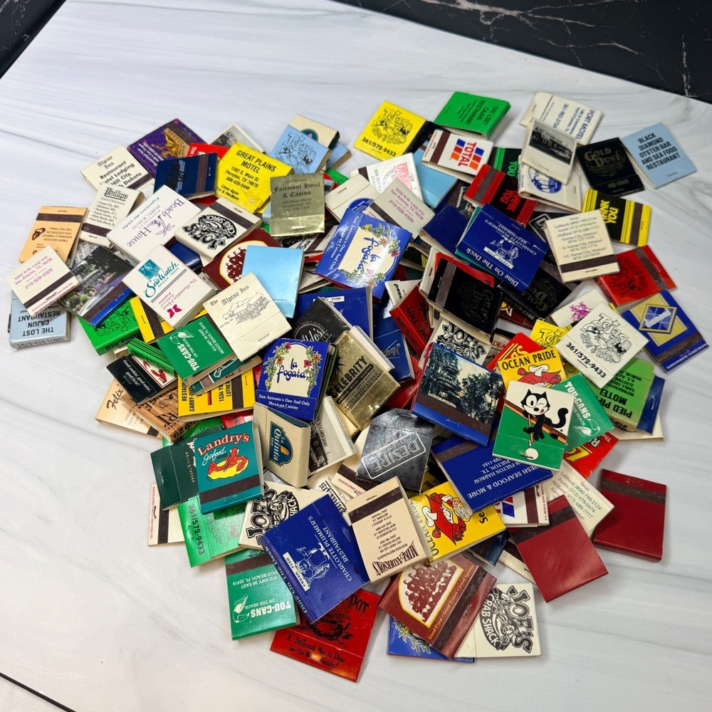 Vintage Matchbook Lot 150+ Advertising Restaurant Hotel Casino Collection